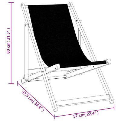 foldbare strandstole 2 stk. aluminium og textilene grå