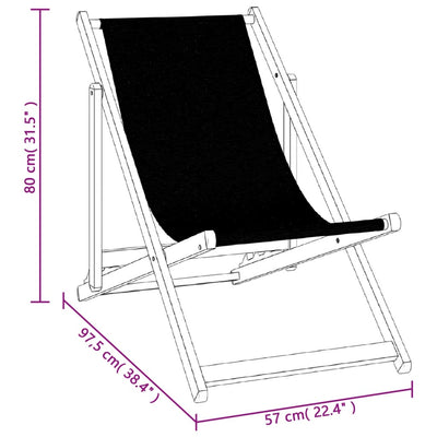 foldbare strandstole 2 stk. aluminium og textilene cremefarvet