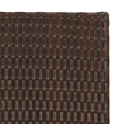 foldbart bord 45x35x32 cm polyrattan brun