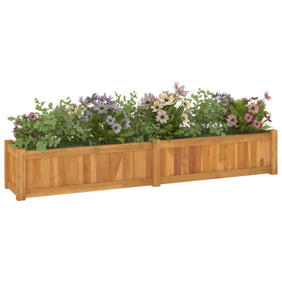 plantekasse 150x30x25 cm massivt teaktræ