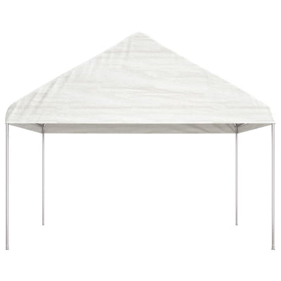 vidaXL pavillon med tag 4,08x2,23x3,22 m polyethylen hvid