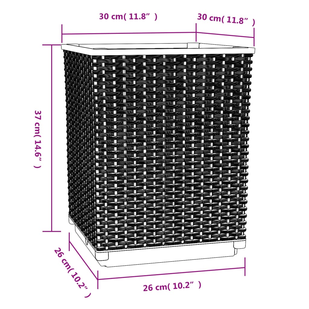 plantekasser 2 stk. 30x30x37 cm polypropylen hvid