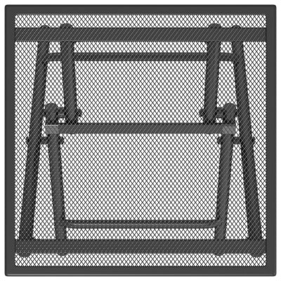 foldbart havebord 38x38x38 cm stål og meshstof antracitgrå