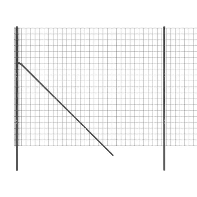 trådhegn 1,4x25 m galvaniseret stål antracitgrå