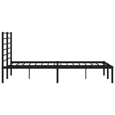 sengeramme med sengegavl 120x190 cm metal sort