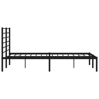 sengeramme med sengegavl 135x190 cm metal sort