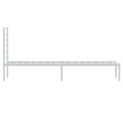 sengeramme med sengegavl 107x203 cm metal hvid