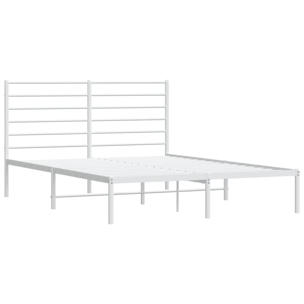 sengeramme med sengegavl 120x190 cm metal hvid