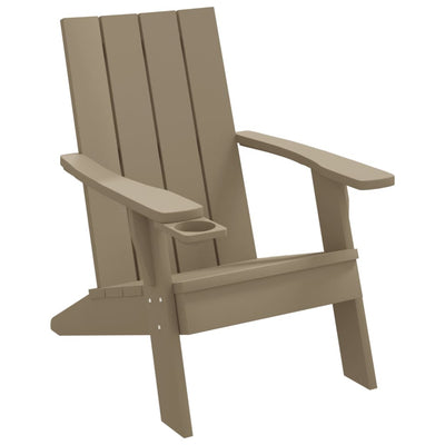 Adirondack-havestol 75x88,5x89,5 cm polypropylen lysebrun