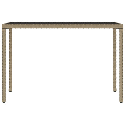 spisebordssæt til haven 6 dele med hynder polyrattan beige