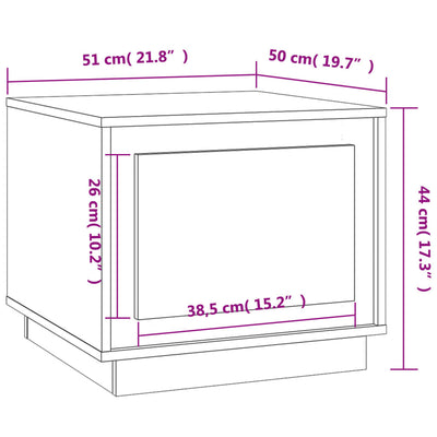 sofabord 51x50x44 cm konstrueret træ sonoma-eg