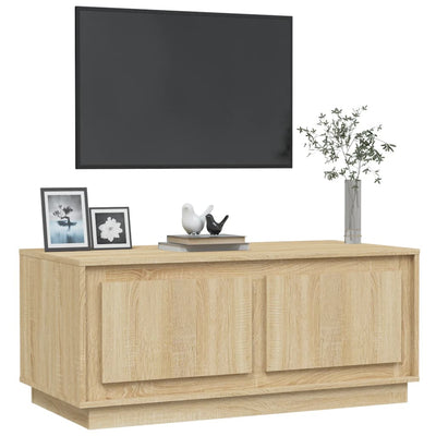 sofabord 102x50x44 cm konstrueret træ sonoma-eg