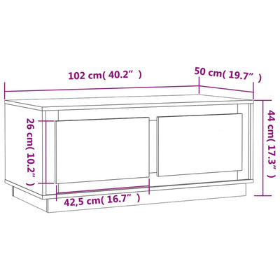 sofabord 102x50x44 cm konstrueret træ sonoma-eg