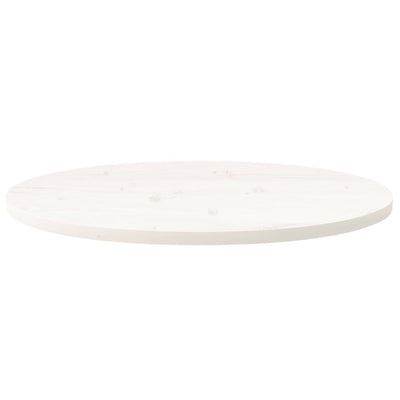 bordplade 80x40x2,5 cm oval massivt fyrretræ hvid