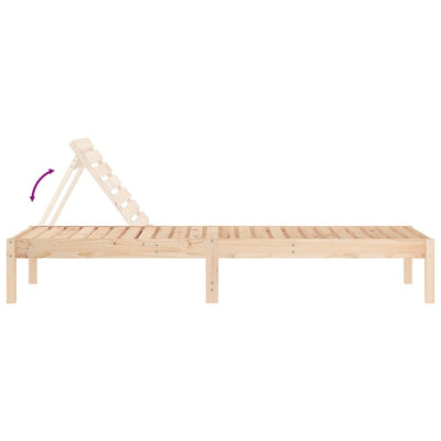 liggestole 2 stk. 199,5x60x74 cm massivt fyrretræ