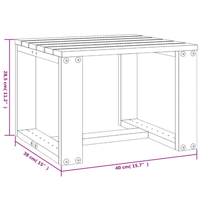 havebord 40x38x28,5 cm massivt douglasgran