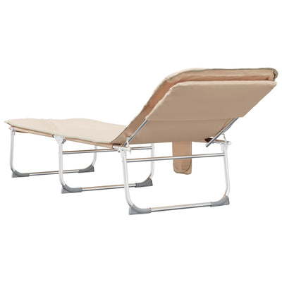 foldbar liggestol stof beige