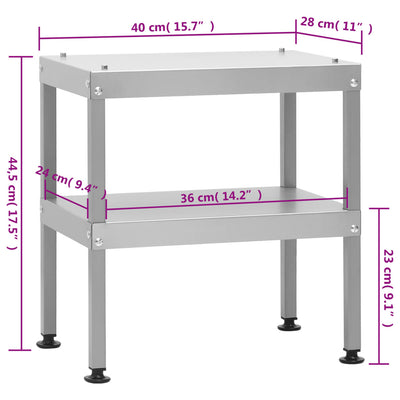 bord til rygeovn 40x28x44,5 cm galvaniseret stål