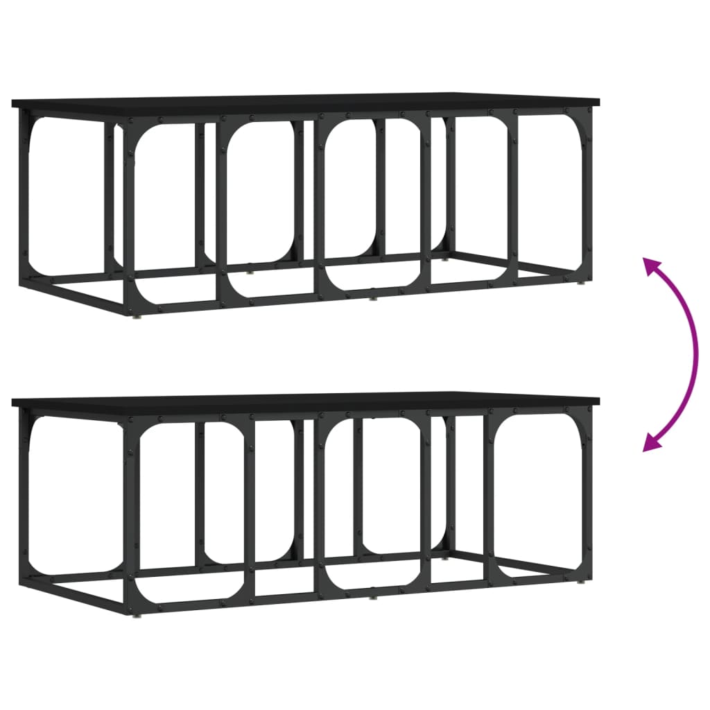 sofabord 100x50x35,5 cm konstrueret træ sort