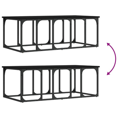 sofabord 100x50x35,5 cm konstrueret træ sort