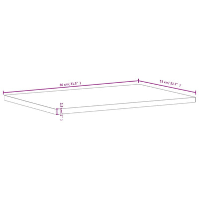 skrivebordsplade 80x55x2,5 cm massivt bøgetræ