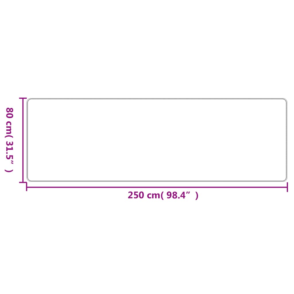 tæppeløber 80x250 cm sisallook antracitgrå