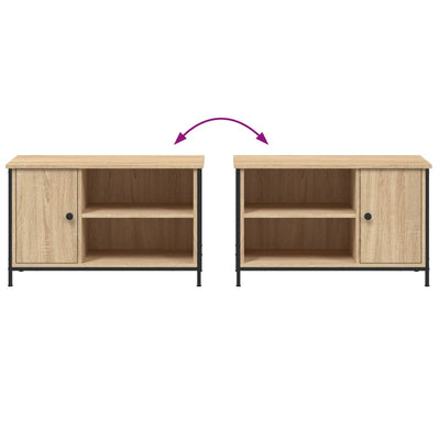 tv-bord 80x40x50 cm konstrueret træ sonoma-eg