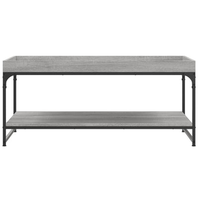 sofabord 100x49x45 cm konstrueret træ sonoma-eg grå