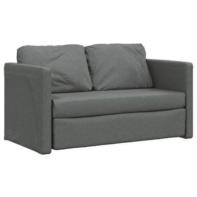 2-i-1 sovesofa 112x174x55 cm stof mørkegrå