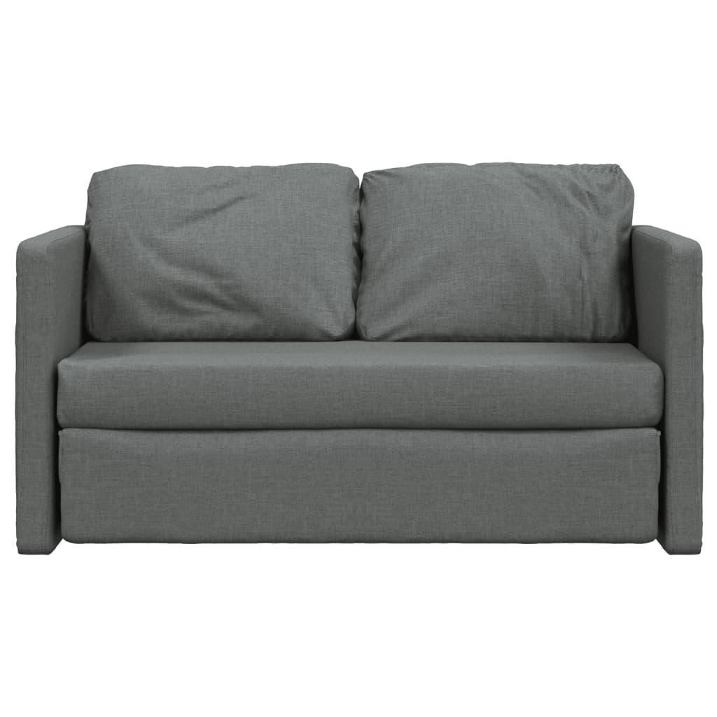 2-i-1 sovesofa 112x174x55 cm stof mørkegrå