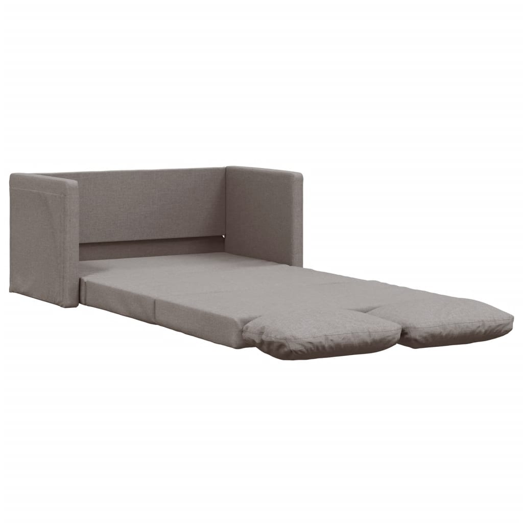 2-i-1 sovesofa 112x174x55 cm stof gråbrun