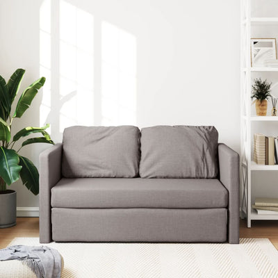 2-i-1 sovesofa 112x174x55 cm stof gråbrun