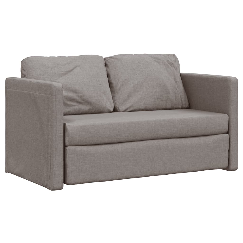 2-i-1 sovesofa 112x174x55 cm stof gråbrun