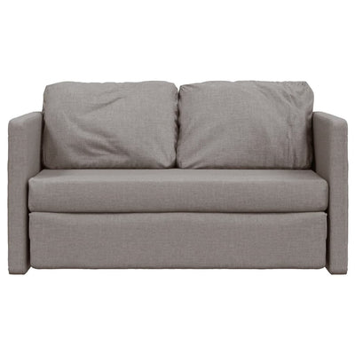 2-i-1 sovesofa 112x174x55 cm stof gråbrun