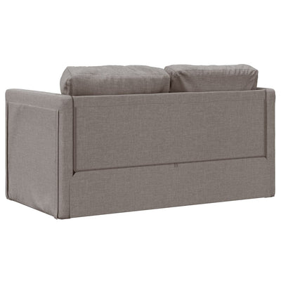 2-i-1 sovesofa 112x174x55 cm stof gråbrun