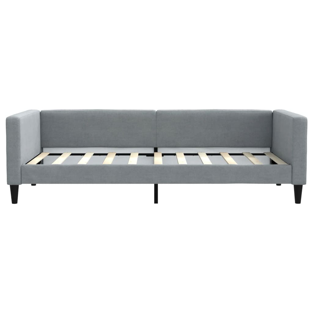 daybed 90x190 cm stof lysegrå