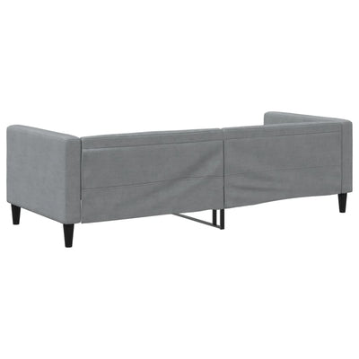 daybed 90x190 cm stof lysegrå