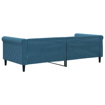 daybed 90x200 cm velour blå