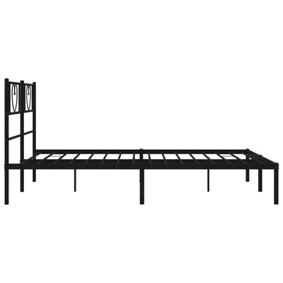 sengeramme med sengegavl 120x190 cm metal sort