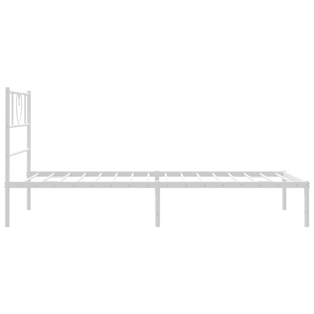 sengeramme med sengegavl 80x200 cm metal hvid