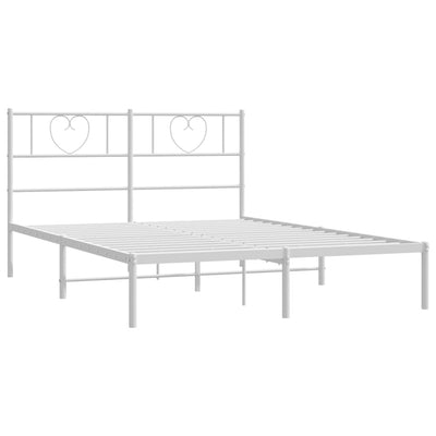 sengeramme med sengegavl 120x190 cm metal hvid