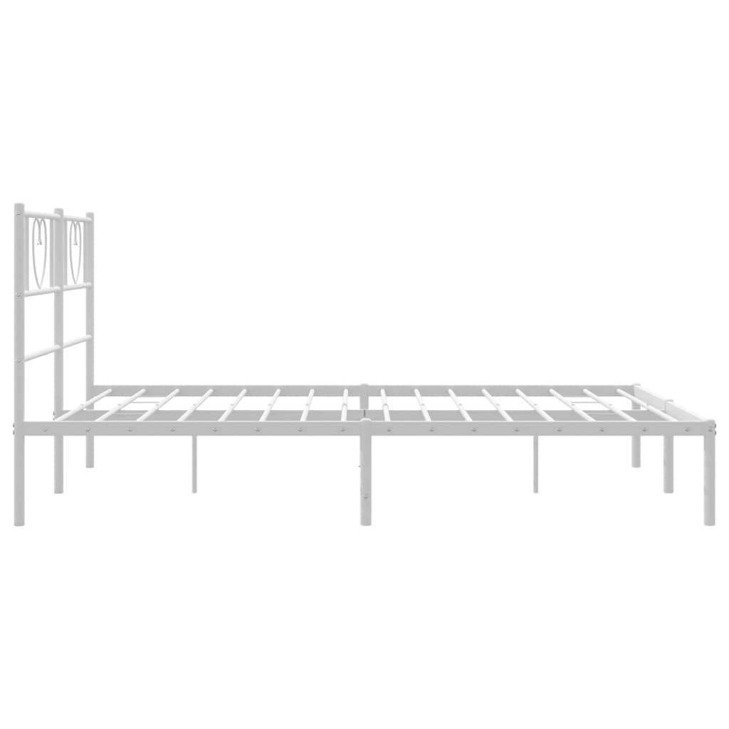 sengeramme med sengegavl 120x190 cm metal hvid