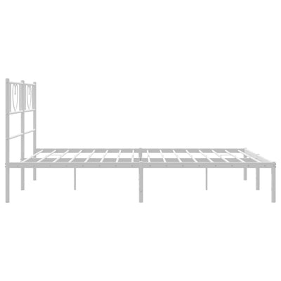 sengeramme med sengegavl 120x190 cm metal hvid