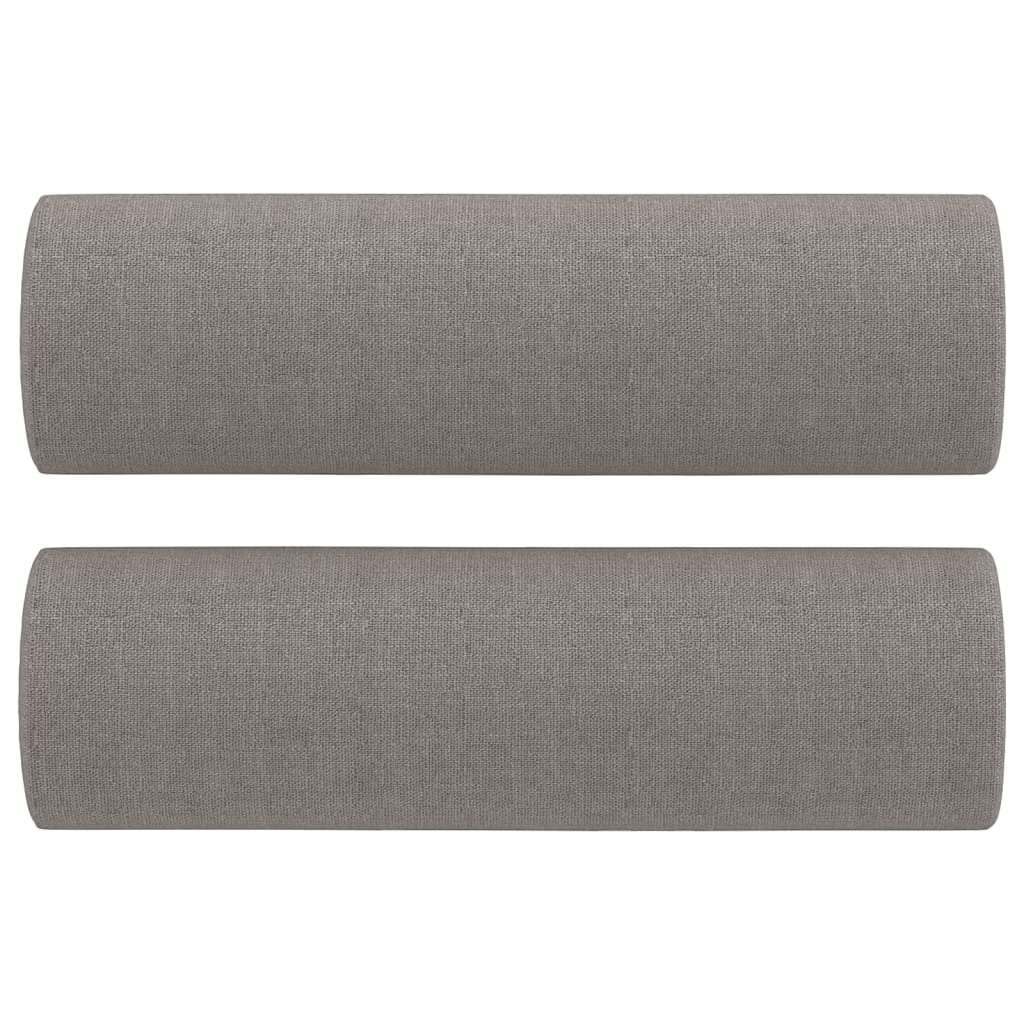 2-personers sofa med pyntepuder 120 cm stof gråbrun