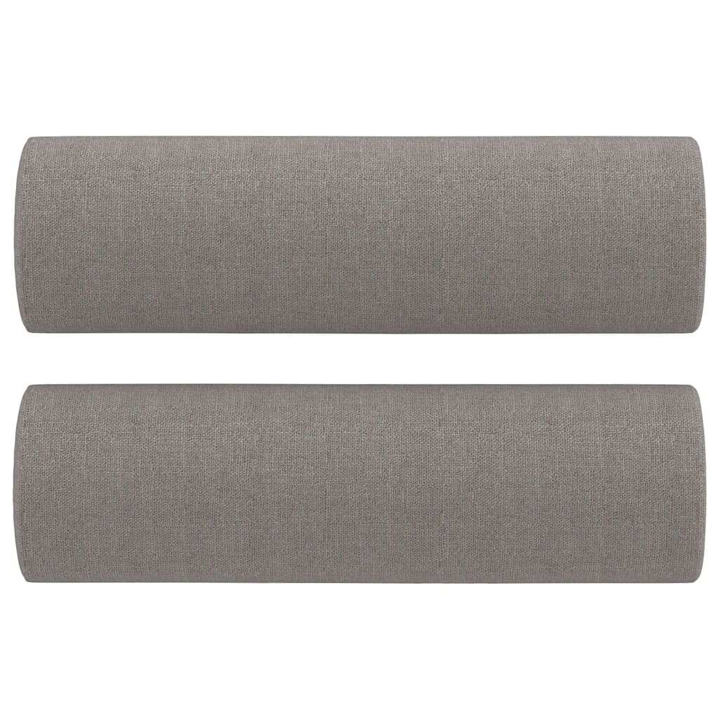 3-personers sofa med pyntepuder 180 cm stof gråbrun