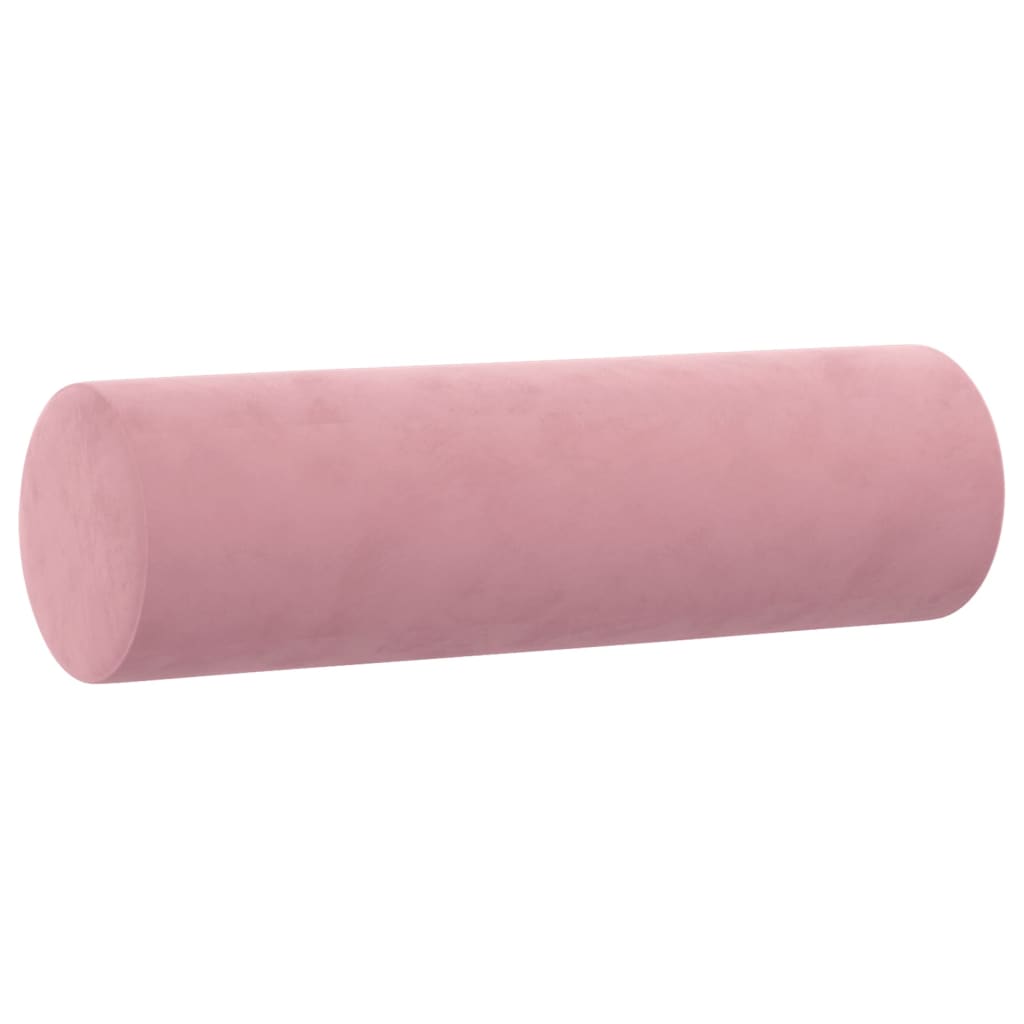 3-personers sofa med pyntepuder 180 cm velour pink