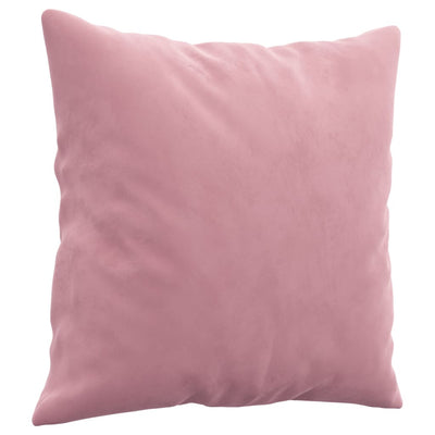 2-personers sofa med pyntepuder 120 cm velour pink