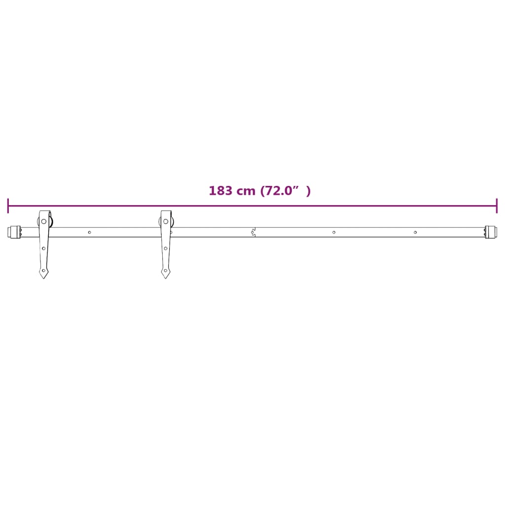 skydedør med monteringssæt 80x210 cm massivt fyrretræ