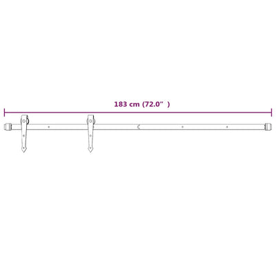 skydedør med monteringssæt 80x210 cm massivt fyrretræ