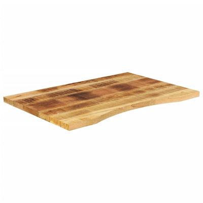 bordplade med kurvet form 80x50x2,5 cm ru massivt mangotræ